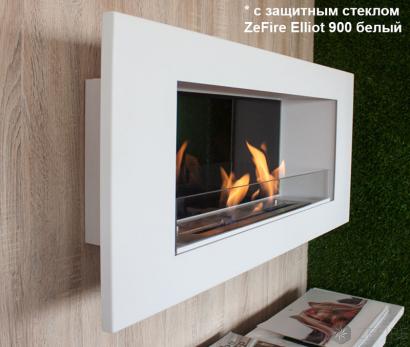 Биокамин ZeFire Elliot 900 белый со стемалитом